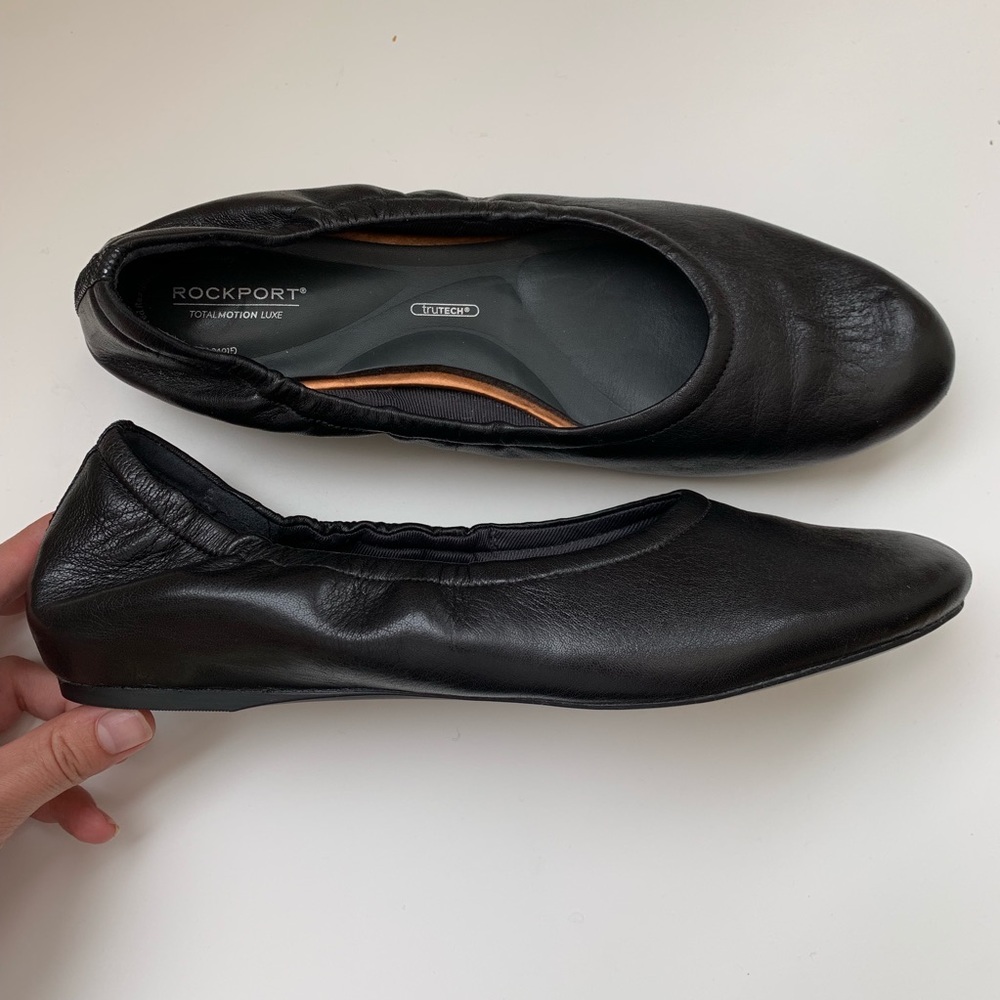 🖤Rockport Totalmotion black ballet flats sz 10.5